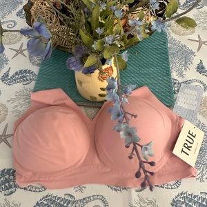True & Co Padded Bra . Pleasing color Lift V Neck Bra 1X Cup size 40